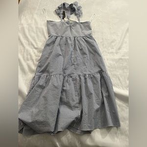 Highline Collection Size 8 Dress Length 43” Side Pocket Zip Cotton Blend #ST28